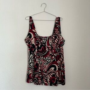 Julie's Closet Y2K Swirl Pattern Baby Doll Top